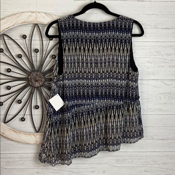 NWT Kensie Multi-Color Peplum Sleeveless Top - Picture 5 of 8